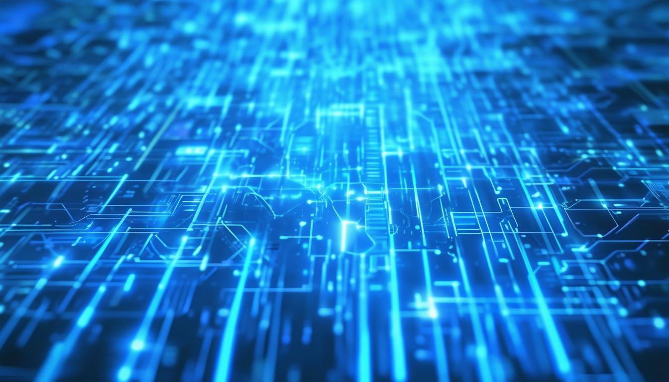 digital data light blue icon